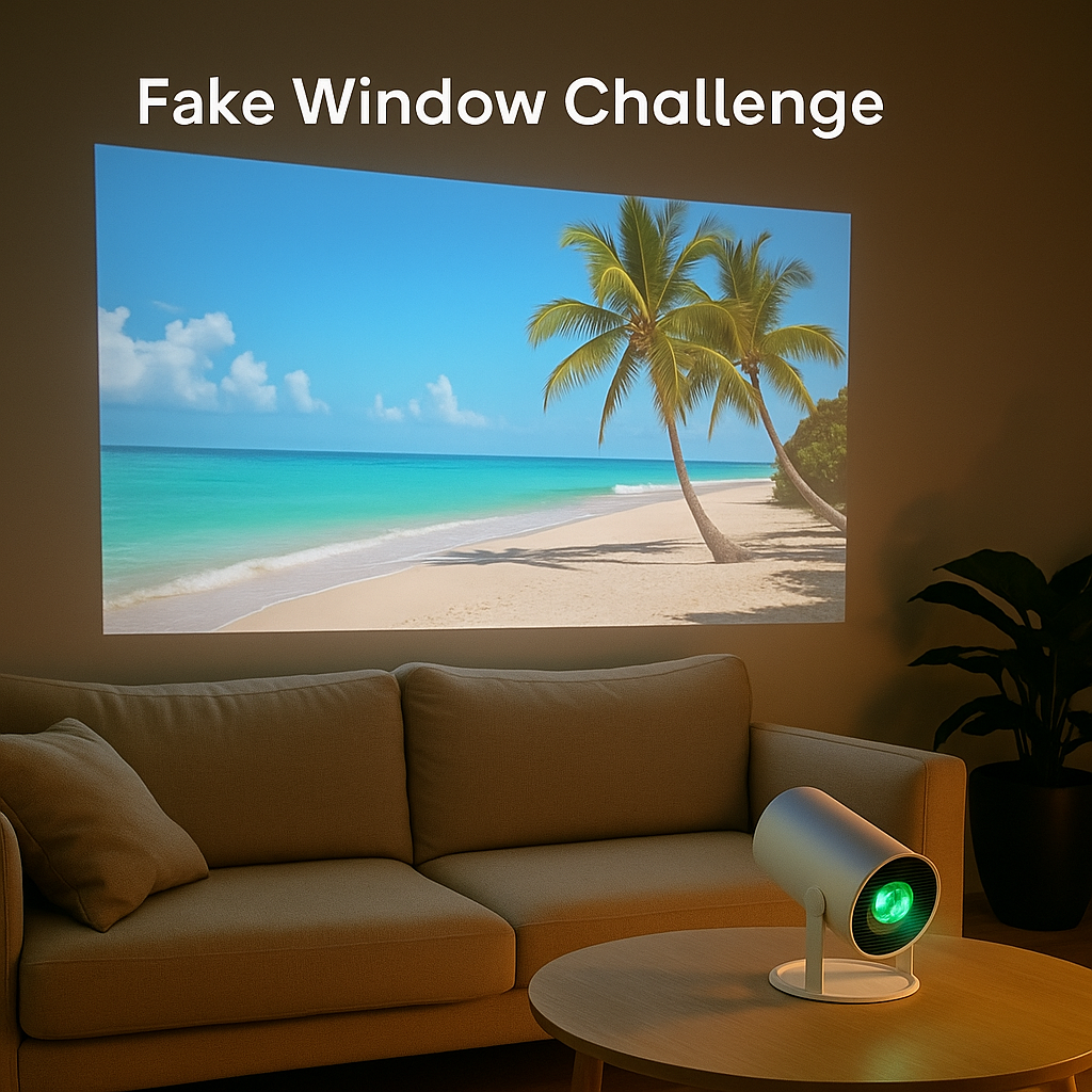 BeamCan™ Go – Kompakter Mini-Projektor für Zuhause, Garten & Reisen | Full HD, Wi-Fi 6, Bluetooth 5.0