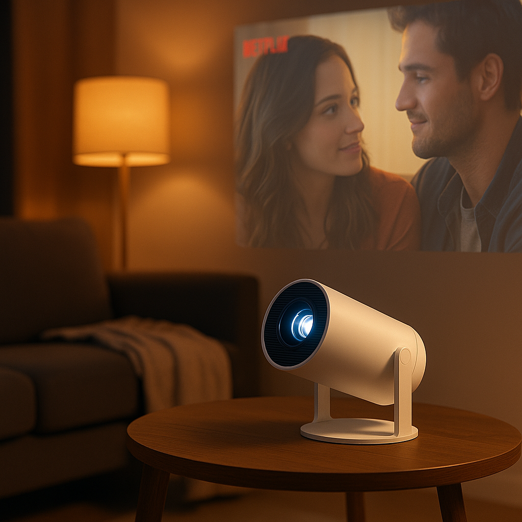 BeamCan HY300 Mini Beamer – kompakter 4K-Projektor für Heimkino und Reisen