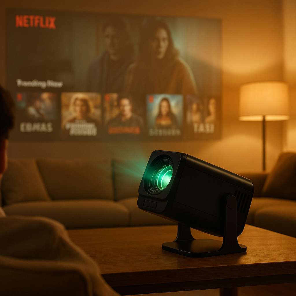 BeamCan™ Pro – Leistungsstarker Full-HD Mini-Projektor | 4K-Support, Wi-Fi 6, Bluetooth 5.0